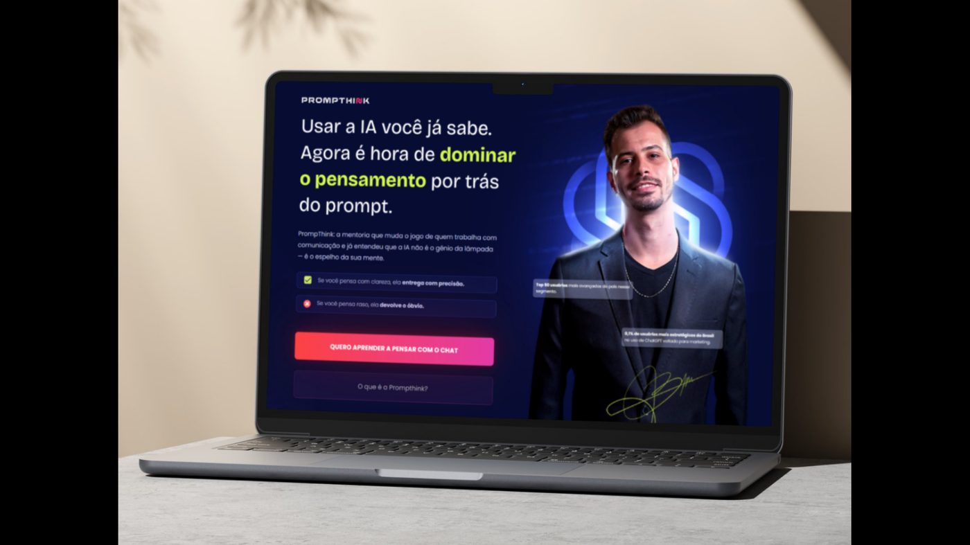 Landing page da PrompThink, de Bruno Melo